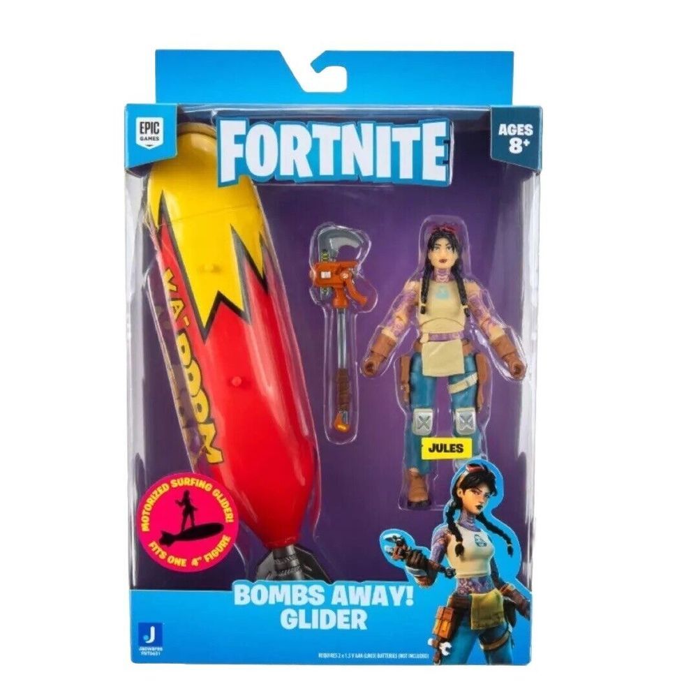 Fortnite Jules‎ Bombs Away! 4 Inches Glider Action Figure Toy Jazwares  2021 NEW